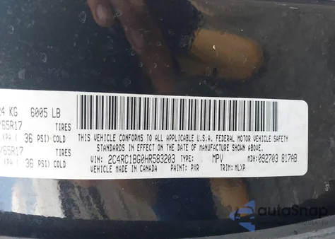 2017 Chrysler Pacifica Touring-L from USA, damaged, VIN 2C4RC1BG0HR583203